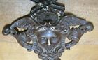 Load image into Gallery viewer, Antique Decorative Arts Hardware Element Maiden Wings Bronze Brass Ornate
