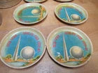 Load image into Gallery viewer, 1939 1940 NYWF Souvenir Coaster Set Trylon Perisphere NEW YORK WORLDS FAIR Japan
