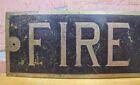 Load image into Gallery viewer, FIRE EXIT Original Old Brass Safety Advertising Sign Industrial Shop Building
