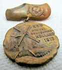 Load image into Gallery viewer, 1916 MICHIGAN SUNDAY SCHOOL Assn Annual Convention HOLLAND Pin Medallion W&amp;H Nwk
