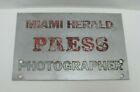 MIAMI HERALD PRESS PHOTOGRAPHER Old Sign Newspaper Magazine Ad Mirror Finish