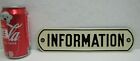 INFORMATION Original Old Sign Amusement Park Fair Boardwalk Carnival NOS