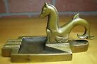 Art Deco Stylized Serpent Sea Monster Beast Ashtray Tray United Brass Works NYC