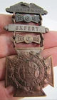 Load image into Gallery viewer, TIFFANY &amp; Co EXPERT MARKSMAN Small Arms Practice Antique Award Medallion
