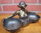 Load image into Gallery viewer, Antique Scantily Clad Lovely Maiden Dutch Girl Baskets Decorative Arts Tray
