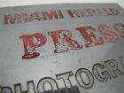 MIAMI HERALD PRESS PHOTOGRAPHER Old Sign Newspaper Magazine Ad Mirror Finish
