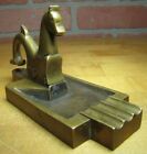 Load image into Gallery viewer, Art Deco Stylized Serpent Sea Monster Beast Ashtray Tray United Brass Works NYC
