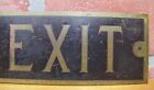 Load image into Gallery viewer, FIRE EXIT Original Old Brass Safety Advertising Sign Industrial Shop Building
