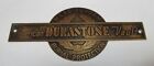 AMERICAN DURASTONE VAULT MEAD SUYDAM Old Brass Nameplate Tag Sign