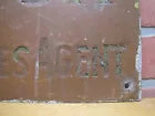 Load image into Gallery viewer, J F HUTSON FOREIGN EXPORT SALES AGENT Old Brass Ad Sign Gas Oil Petroleum Auto
