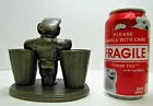 Man with Baskets Old Figural Match Holders Double Matchstick Striker Art