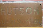 Load image into Gallery viewer, J F HUTSON FOREIGN EXPORT SALES AGENT Old Brass Ad Sign Gas Oil Petroleum Auto
