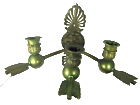 Load image into Gallery viewer, NORTHWIND ARROW MOUTH Antique Ornate Decortive Arts Candlestick Candle Holder
