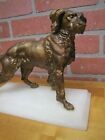 Load image into Gallery viewer, Hunting Pointer Dog Antique Decorative Arts Statue Cold Painted Marble Ornate
