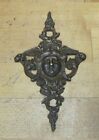 Antique Decorative Arts Hardware Element Maiden Wings Bronze Brass Ornate