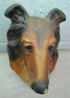 COLLIE Old Figural Dog Head Plaque THOROUGHBRED RENFREW STUDIOS BUFFALO NY
