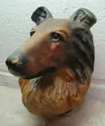COLLIE Old Figural Dog Head Plaque THOROUGHBRED RENFREW STUDIOS BUFFALO NY