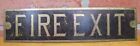 Load image into Gallery viewer, FIRE EXIT Original Old Brass Safety Advertising Sign Industrial Shop Building
