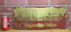Load image into Gallery viewer, J F HUTSON FOREIGN EXPORT SALES AGENT Old Brass Ad Sign Gas Oil Petroleum Auto
