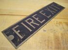 Load image into Gallery viewer, FIRE EXIT Original Old Brass Safety Advertising Sign Industrial Shop Building
