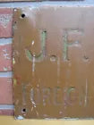 Load image into Gallery viewer, J F HUTSON FOREIGN EXPORT SALES AGENT Old Brass Ad Sign Gas Oil Petroleum Auto
