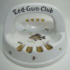 Load image into Gallery viewer, ROD GUN CLUB SEMBACH GERMANY Old Porcelain Ash Tray FISH BUSH SEAHORSE Ornate
