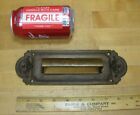 Load image into Gallery viewer, Antique Bronze Mail Envelope Letter Slot Bowed Front Exquisite Star Scrollwork
