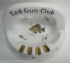 Load image into Gallery viewer, ROD GUN CLUB SEMBACH GERMANY Old Porcelain Ash Tray FISH BUSH SEAHORSE Ornate
