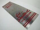 SEALTEST ICE CREAM Old Doorpush Ad Sign GET THE BEST Orig Metal Door Push Dairy