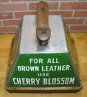 Load image into Gallery viewer, CHERRY BLOSSOM BOOT POLISH Old Advertising Shoe Shine Stand Store Display Sign
