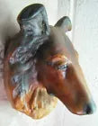COLLIE Old Figural Dog Head Plaque THOROUGHBRED RENFREW STUDIOS BUFFALO NY