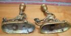 Load image into Gallery viewer, Serpent Griffin Beast Monster Old Pair Brass Figural Chambersticks Candlesticks
