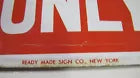 Load image into Gallery viewer, RESTRICTED AREA AUTHORIZED PERSONNEL ONLY Orig Old Porcelain Sign READY MADE NY
