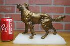 Load image into Gallery viewer, Hunting Pointer Dog Antique Decorative Arts Statue Cold Painted Marble Ornate
