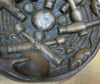 Load image into Gallery viewer, 19c BRONZE BOWLING RATS PINS ARM BALL Antique Victorian Decorative Arts Tray
