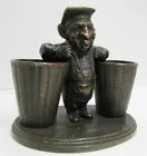 Load image into Gallery viewer, Man with Baskets Old Figural Match Holders Double Matchstick Striker Art
