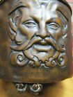 Load image into Gallery viewer, Devils Heads Old Planter Pot Brass Bronze High Relief Decorative Arts Four Faces
