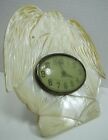 Load image into Gallery viewer, EAGLE Mother of Pearl MOP Antique 19c Folk Art Figural Clock New Haven USA
