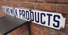 Load image into Gallery viewer, MILK AND MILK PRODUCTS Original Old Porcelain Sign PRESTON SUPPLY Dairy Farm Ad
