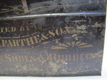 Load image into Gallery viewer, PARTHE &amp; SONS BOOTS SHOES RUBBERS Antique Shoemakers Sign Box ALLIANCE OHIO
