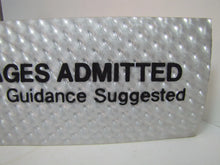 Load image into Gallery viewer, 1970s GP PARENTAL GUIDANCE SUGGESTED HOLOGRAPH Movie Theater Rating Ad Sign
