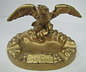 GREY-ROCK BRAKES Old Auto Shop Parts Advertising Eagle Sign Tray Cigar Ashtray