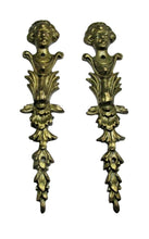 Load image into Gallery viewer, Moustache Gentlemen Antique Brass Pair Figural Decorative Arts Hardware Elements

