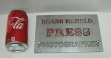 Load image into Gallery viewer, MIAMI HERALD PRESS PHOTOGRAPHER Old Sign Newspaper Magazine Ad Mirror Finish
