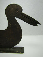 Load image into Gallery viewer, DUCK Antique Folk Art Iron Boot Scraper Figural Bird Statue Old Paint Ornate
