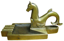 Load image into Gallery viewer, Art Deco Stylized Serpent Sea Monster Beast Ashtray Tray United Brass Works NYC
