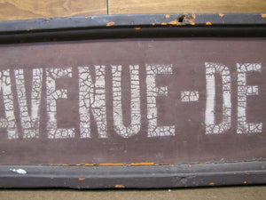 LANCASTER AVENUE DEVON Orig Old Wooden RR Train Station Stop Sign PENNSYLVANIA