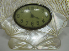 Load image into Gallery viewer, EAGLE Mother of Pearl MOP Antique 19c Folk Art Figural Clock New Haven USA
