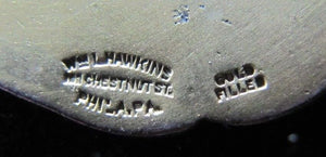 1913 CANOE RACE Gold Filled CBC Award Medallion Wm HAWKINS Chestnut St PHILA PA