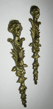 Load image into Gallery viewer, Moustache Gentlemen Antique Brass Pair Figural Decorative Arts Hardware Elements
